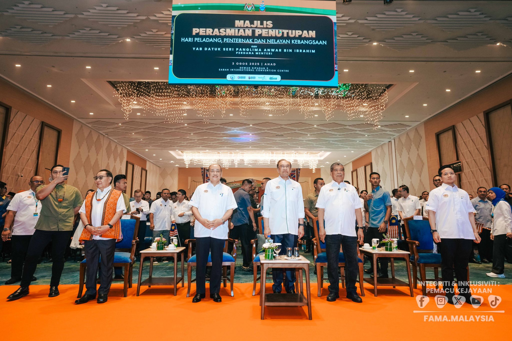3 OGOS 2025 | MAJLIS PERASMIAN PENUTUPAN HARI PELADANG, PENTERNAK DAN NELAYAN KEBANGSAAN (HPPNK) 2025 | 3 OGOS 2025 | SICC, KOTA KINABALU