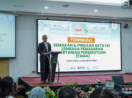 15 Oktober 2025 | Sesi Town Hall Semakan Dan Pindaan Akta Lembaga Pemasaran Pertanian Persekutuan 1965 (Akta 141)| Dewan Bunga Raya, Ibu Pejabat FAMA